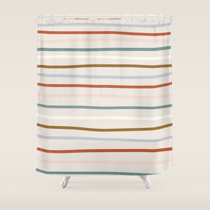 signature stripe Shower Curtain Gallery Image 1