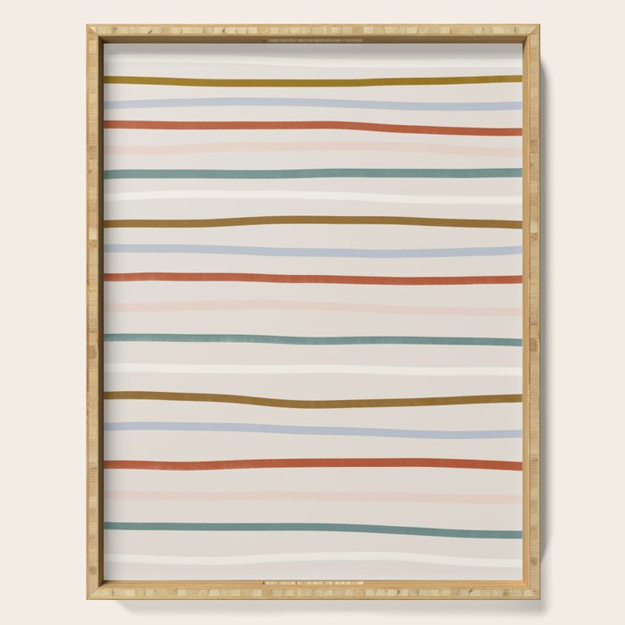 signature stripe Serving Tray Gallery Image 1