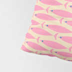 Mid Century Modern Minimalist Fish Pink Cream Blue Pattern Pillow Sham Gallery Image 4