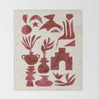 Crimson Village Throw Blanket Gallery Image 2