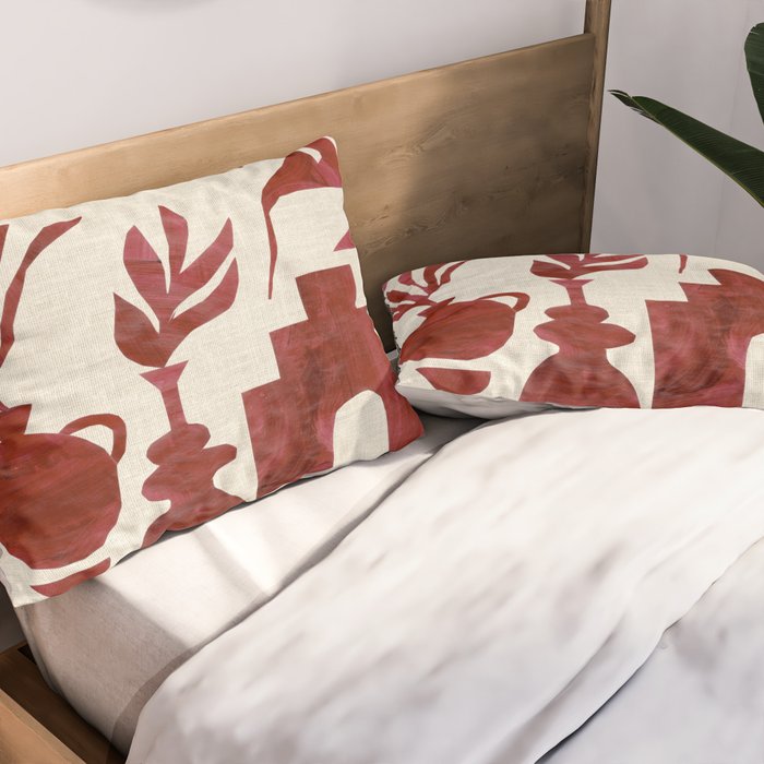 Crimson Village Pillow Sham Gallery Image 2