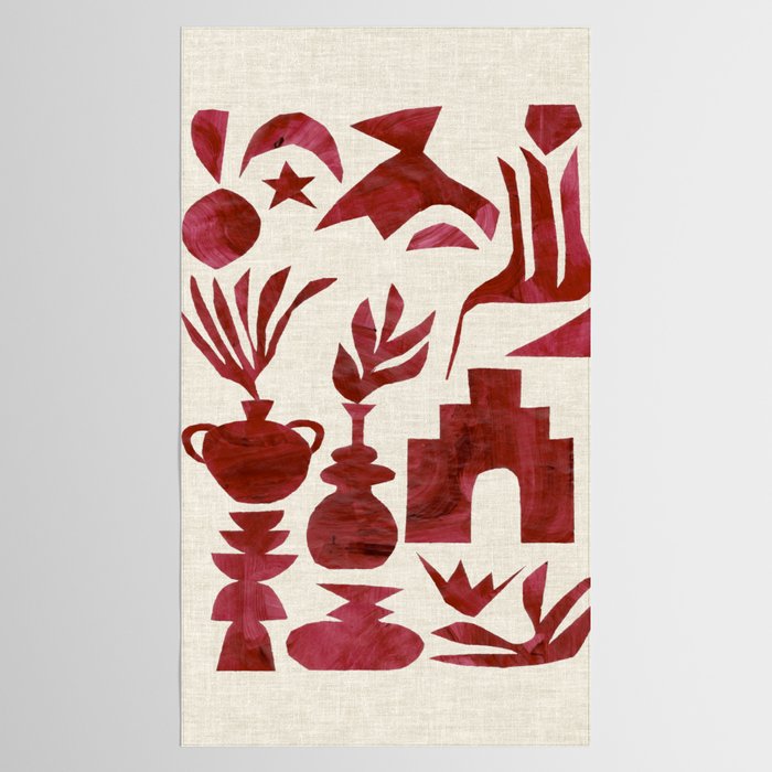 Crimson Village Tablecloth Gallery Image 2