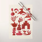 Crimson Village Wrapping Paper Gallery Image 1