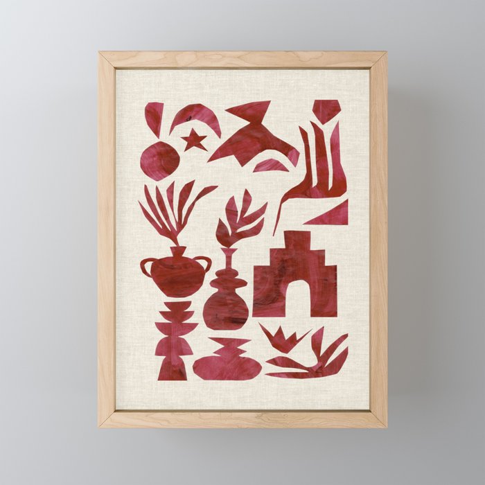 Crimson Village Mini Art Print Gallery Image 1