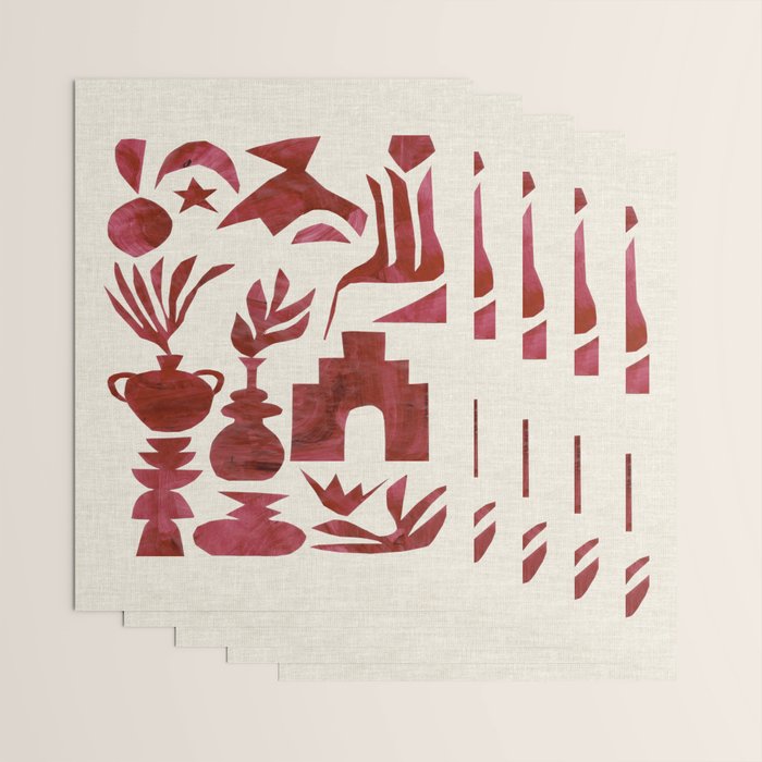 Crimson Village Wrapping Paper Gallery Image 3