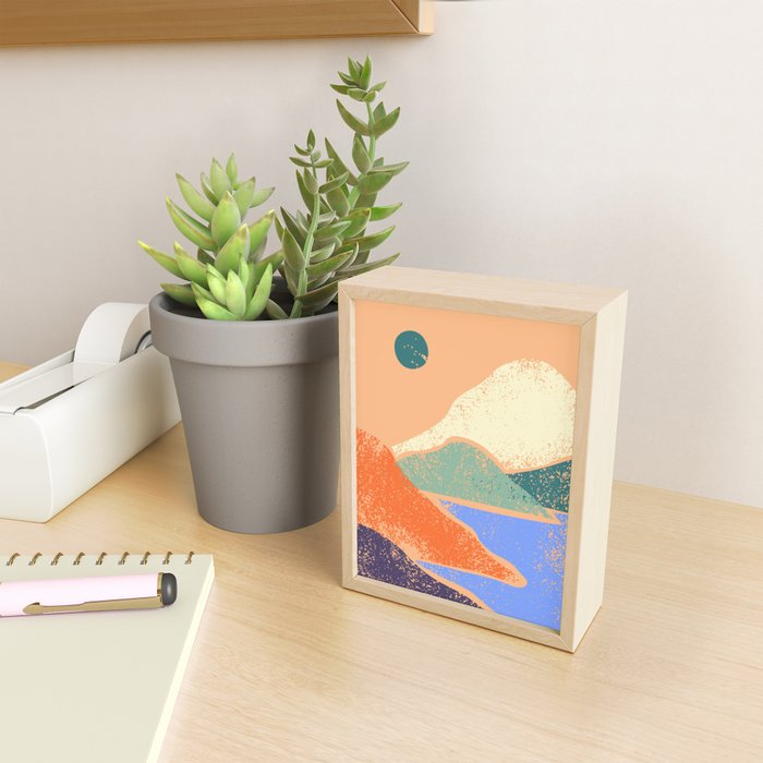 Abstract mountain landscape painting art print Mini Art Print Gallery Image 2