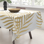 Gold palm leaves Tablecloth Gallery Image 3