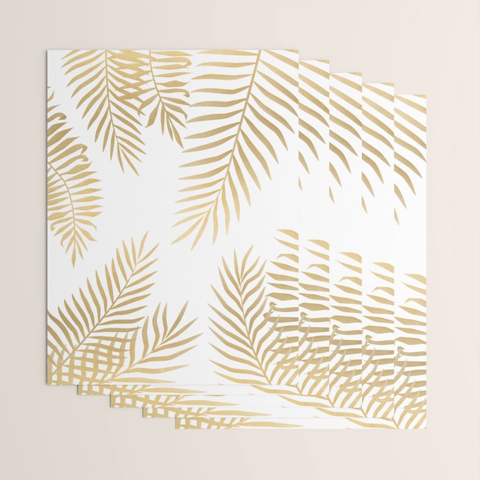 Gold palm leaves Wrapping Paper Gallery Image 3