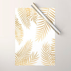 Gold palm leaves Wrapping Paper Gallery Image 1