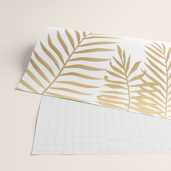 Gold palm leaves Wrapping Paper Gallery Image 2