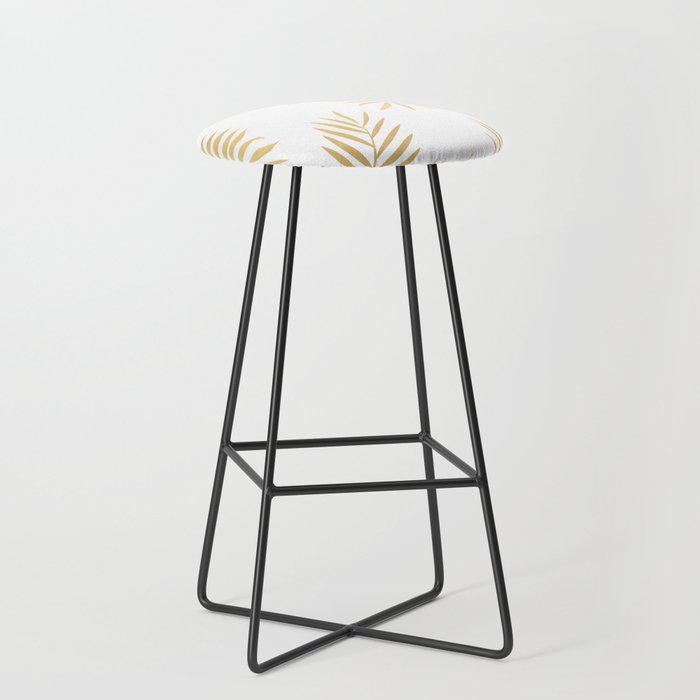 Gold palm leaves Stool Gallery Image 1