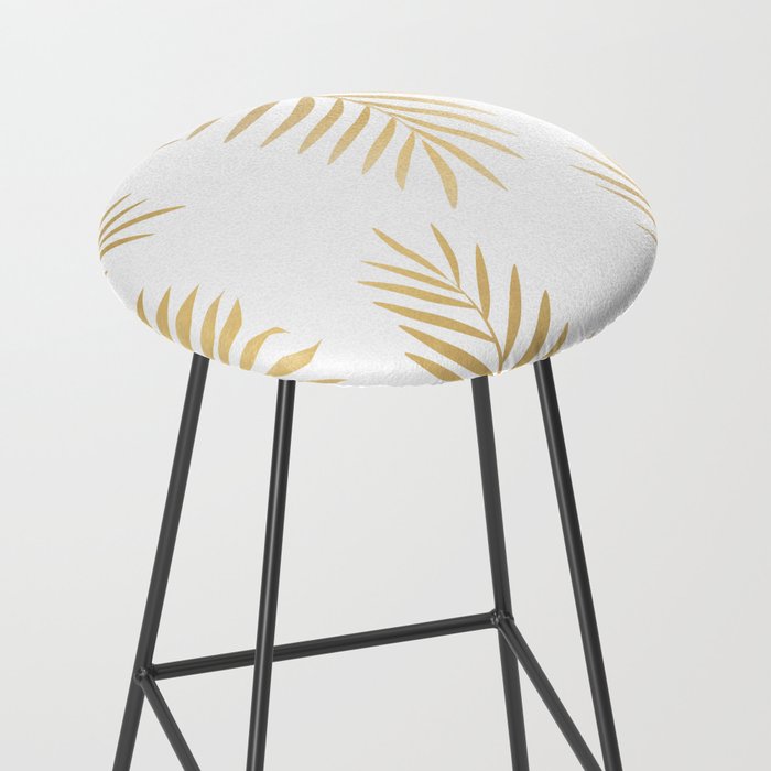 Gold palm leaves Stool Gallery Image 2