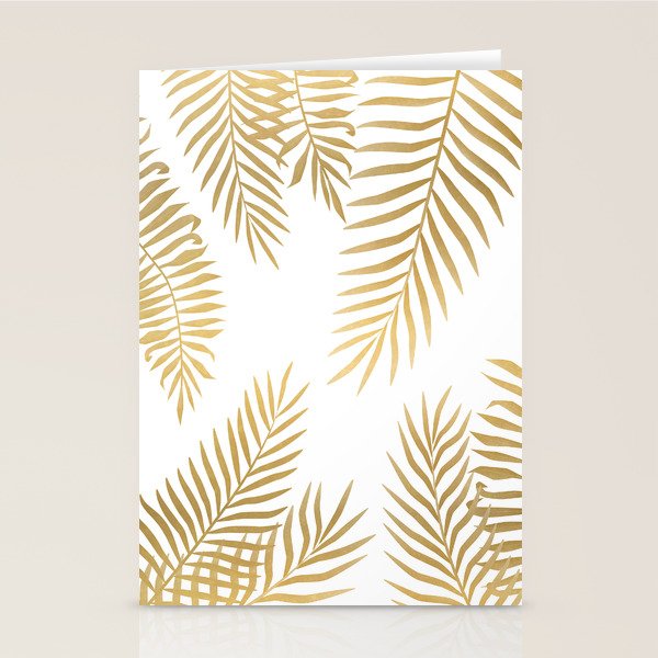 Gold palm leaves Stationery Card Gallery Image 2