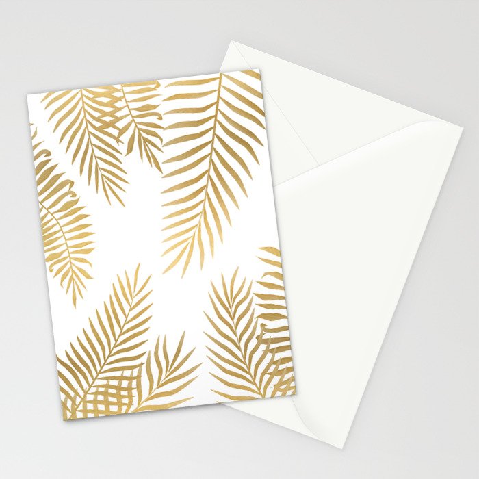 Gold palm leaves Stationery Card Gallery Image 2