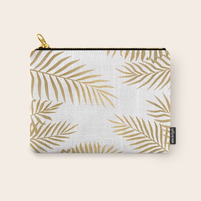Gold palm leaves Carry All Pouch Gallery Image 1