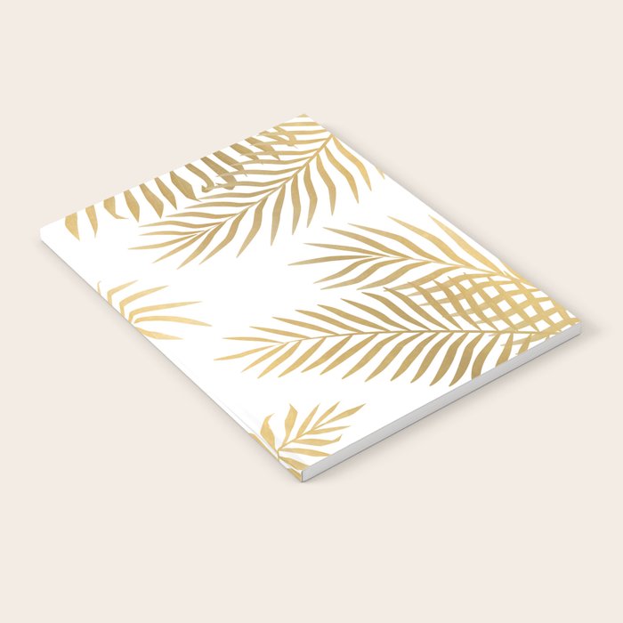 Gold palm leaves Notebook Gallery Image 2
