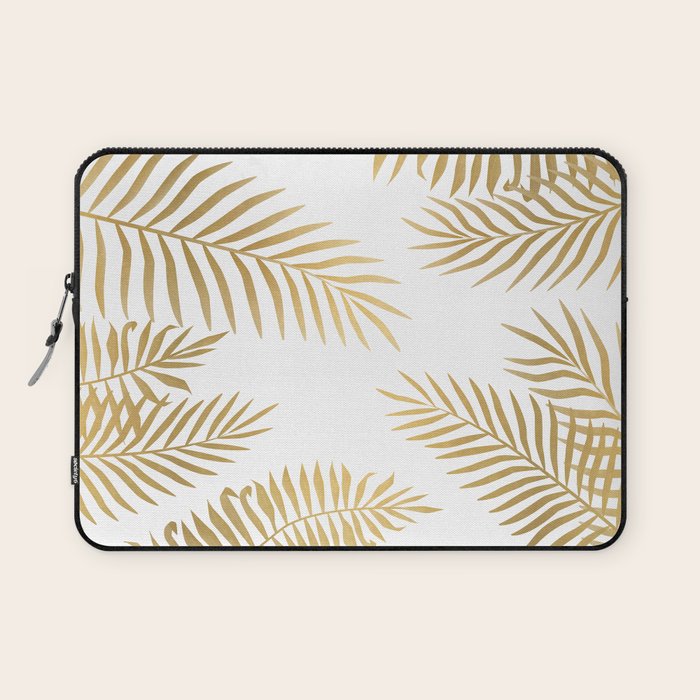 Gold palm leaves Laptop Sleeve Gallery Image 1