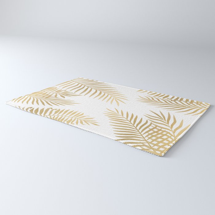 Gold palm leaves Rug Gallery Image 3