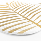 Gold palm leaves Bath Mat Gallery Image 3