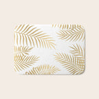 Gold palm leaves Bath Mat Gallery Image 1