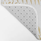 Gold palm leaves Bath Mat Gallery Image 2