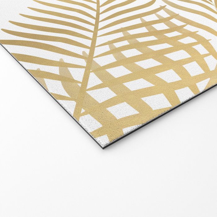 Gold palm leaves Welcome Mat Gallery Image 2
