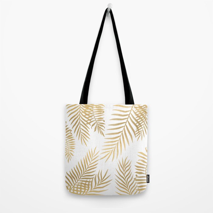 Gold palm leaves Tote Bag Gallery Image 2