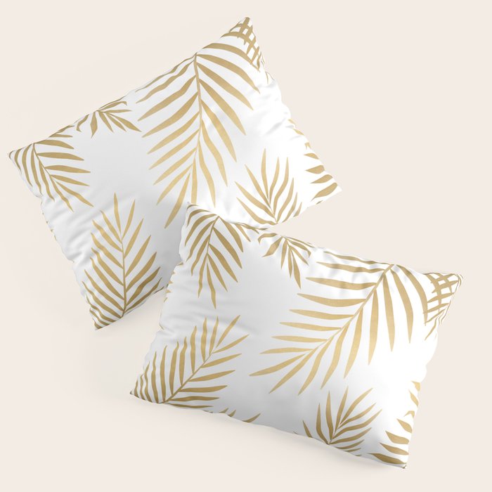 Gold palm leaves Pillow Sham Gallery Image 3