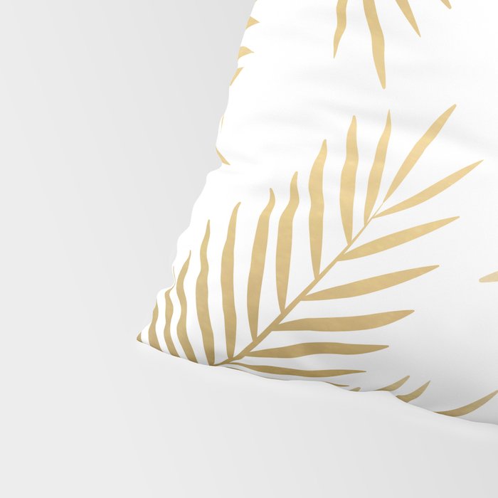 Gold palm leaves Pillow Sham Gallery Image 4