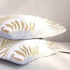 Gold palm leaves Pillow Sham Gallery Image 3