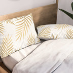 Gold palm leaves Pillow Sham Gallery Image 2
