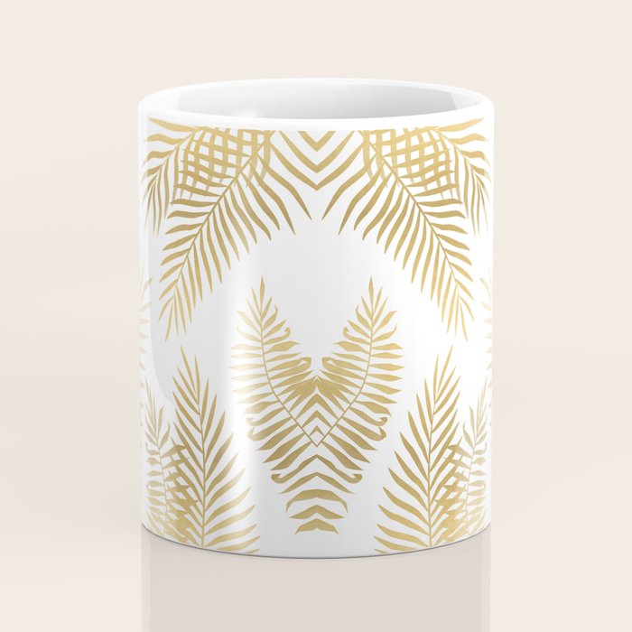 Gold palm leaves Coffee Mug Gallery Image 4