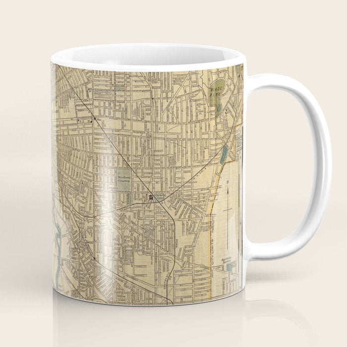 Vintage Map of Cleveland OH (1894) Coffee Mug Gallery Image 1