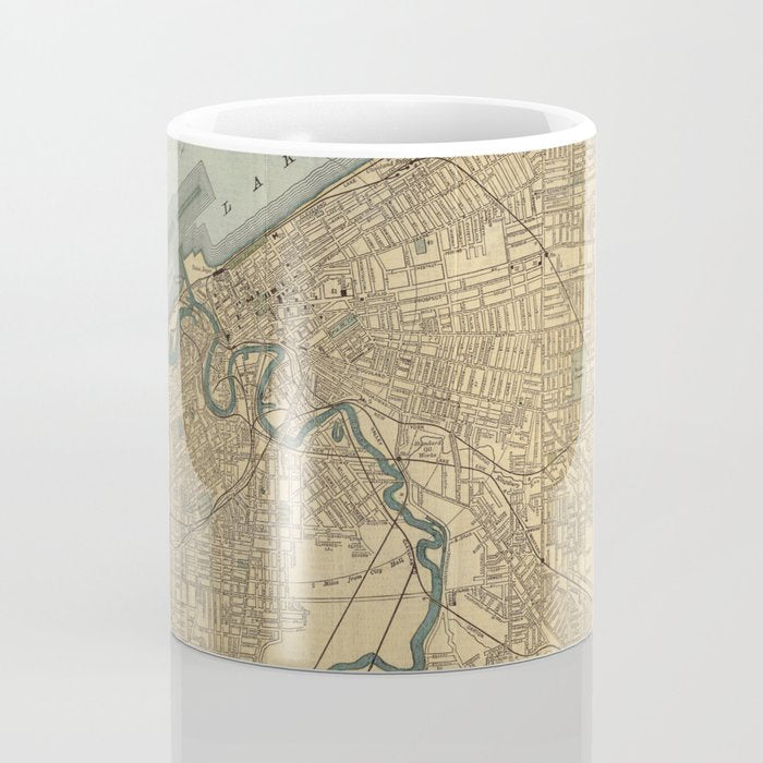Vintage Map of Cleveland OH (1894) Coffee Mug Gallery Image 4