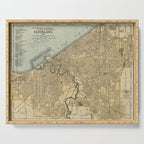 Vintage Map of Cleveland OH (1894) Serving Tray Gallery Image 1