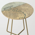 Vintage Map of Cleveland OH (1894) Side Table Gallery Image 2