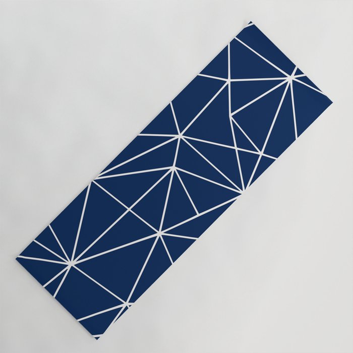 Triangle Geometric Art,  Navy Blue, Pieces Art Yoga Mat Gallery Image 1