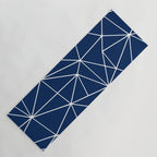 Triangle Geometric Art,  Navy Blue, Pieces Art Yoga Mat Gallery Image 1
