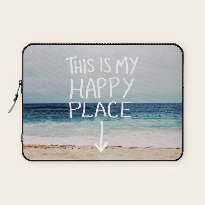 My Happy Place (Beach) Laptop Sleeve Gallery Image 1
