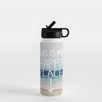 My Happy Place (Beach) Water Bottle Gallery Image 1