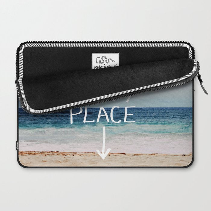 My Happy Place (Beach) Laptop Sleeve Gallery Image 2