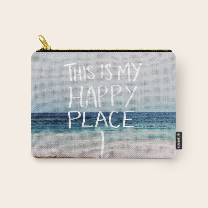 My Happy Place (Beach) Carry All Pouch Gallery Image 1