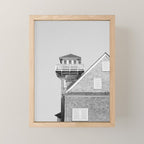 The Beach House (Black and White) X Outer Banks Photography Mini Art Print Gallery Image 1