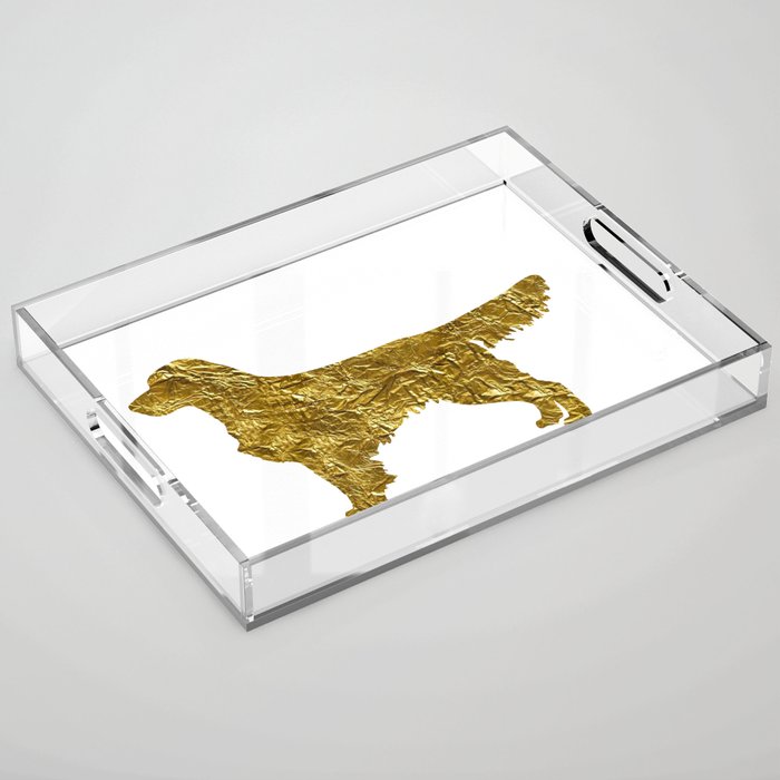 Golden retriever Acrylic Tray Gallery Image 1