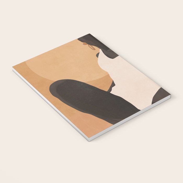 Minimal Abstract Art Sunset Girl 4 Notebook Gallery Image 3