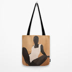 Minimal Abstract Art Sunset Girl 4 Tote Bag Gallery Image 2