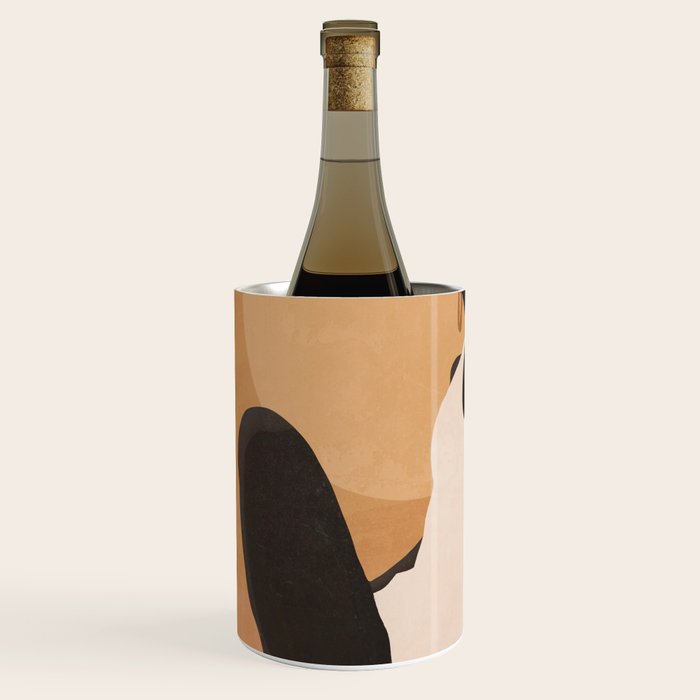Minimal Abstract Art Sunset Girl 4 Wine Chiller Gallery Image 2
