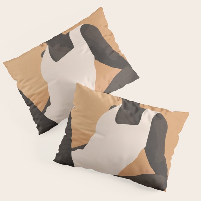 Minimal Abstract Art Sunset Girl 4 Pillow Sham Gallery Image 1