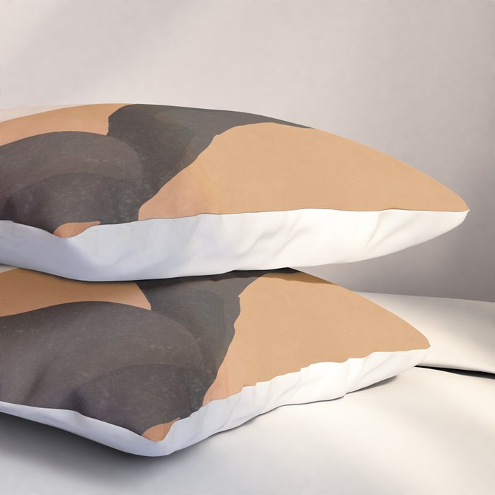 Minimal Abstract Art Sunset Girl 4 Pillow Sham Gallery Image 3