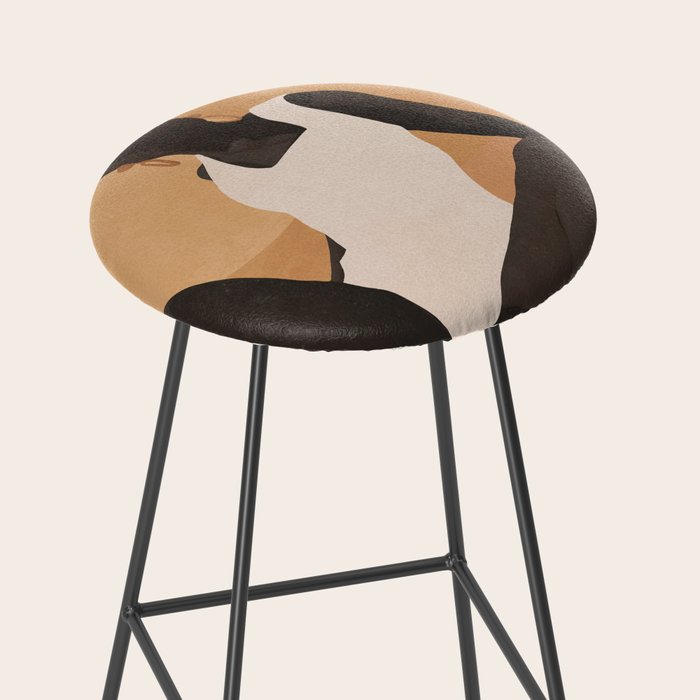 Minimal Abstract Art Sunset Girl 4 Stool Gallery Image 2